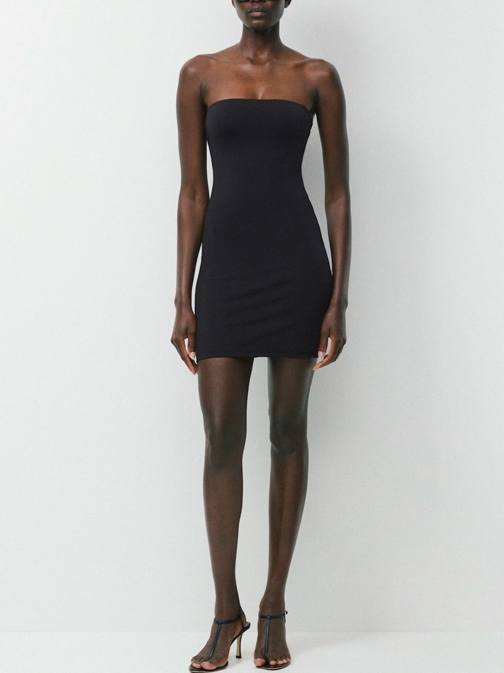 Aritzia Strapless Black Mini Bodycon Dress